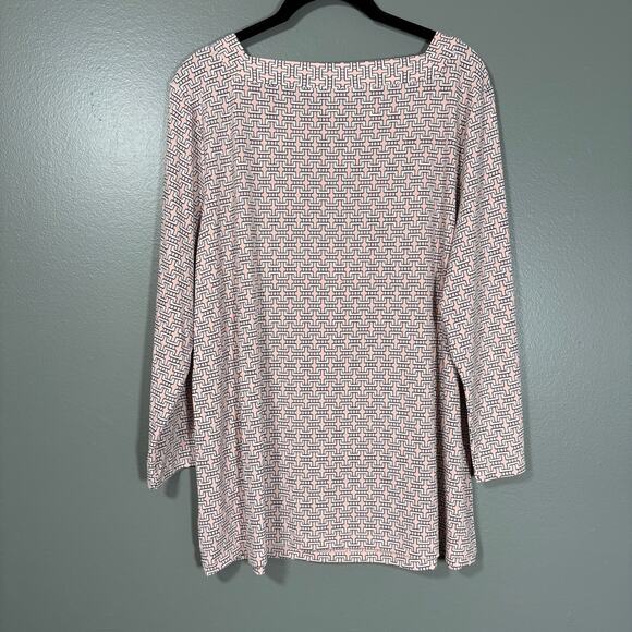 Liz Claiborne Women's Pink Retro Glam Square Neck Blouse - Size XL - Corpcore - Picture 6 of 6